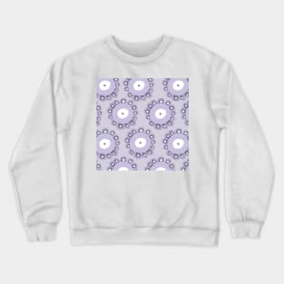 Boho Natural Collection Boho Aesthetic Flower Pattern in Lilac Pastel Purple Crewneck Sweatshirt